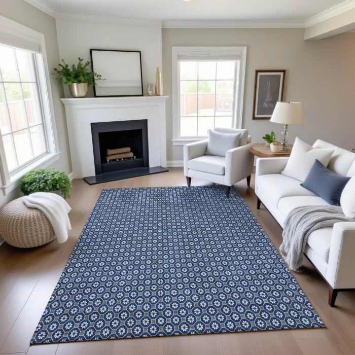 Addison Mayfield Blue AMF1428 2ft. 3in. x 7ft. 6in. Rect. Rug