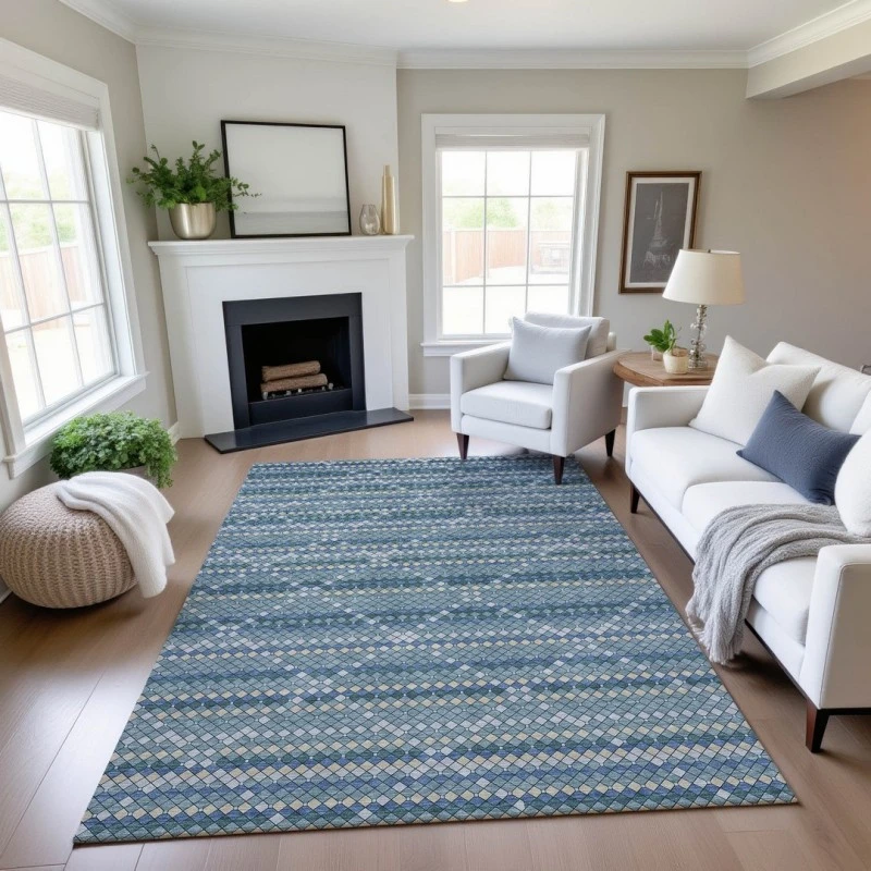 Addison Mayfield Blue AMF1436 5ft. x 7ft. 6in. Rect. Rug