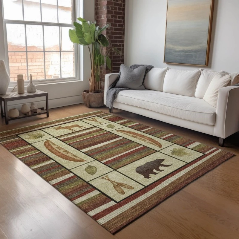 Addison Mayfield Red AMF143 - 8ft. Round Rug
