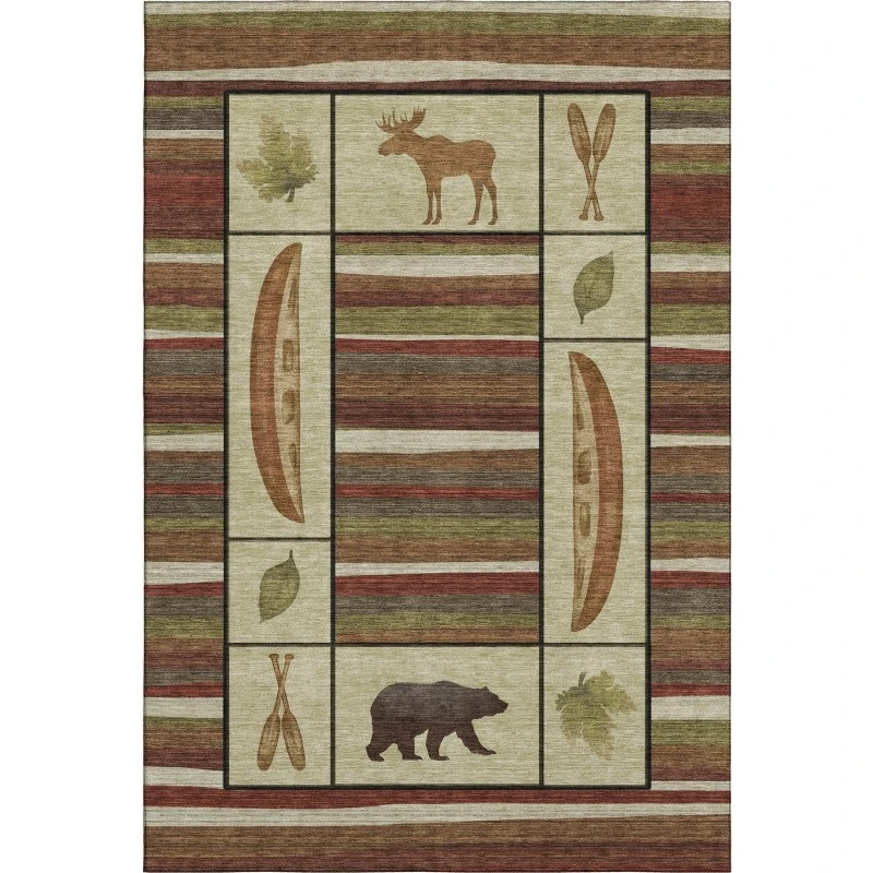 Addison Mayfield Red AMF143 - 8ft. Round Rug