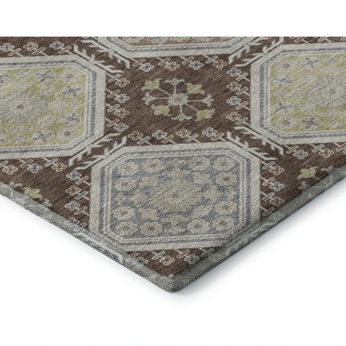 Addison Mayfield Brown AMF1442 - 8ft. Round Rug