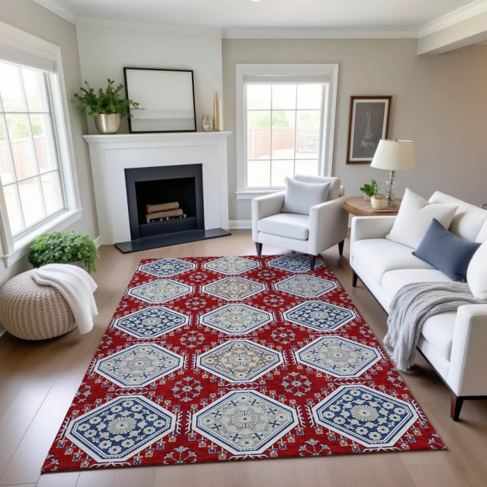 Addison Mayfield Red AMF1442 2ft. 3in. x 7ft. 6in. Rect. Rug