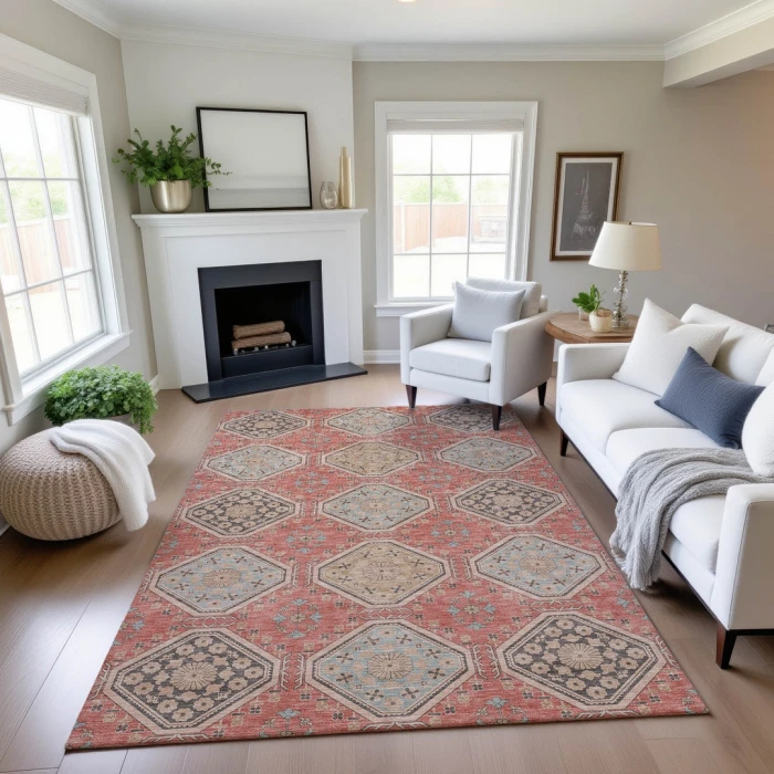 Addison Mayfield Orange AMF1442 2ft. 3in. x 7ft. 6in. Rect. Rug