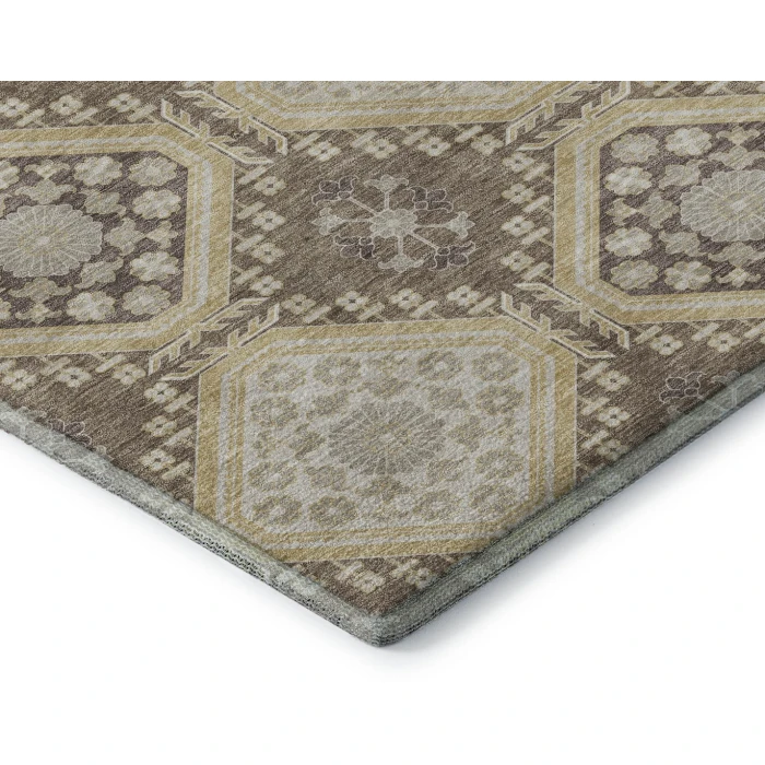 Addison Mayfield Brown AMF1442 - 8ft. Round Rug