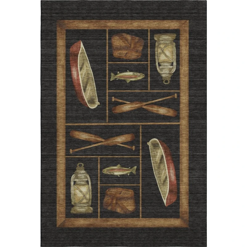 Addison Mayfield Black AMF144 5ft. x 7ft. 6in. Rect. Rug
