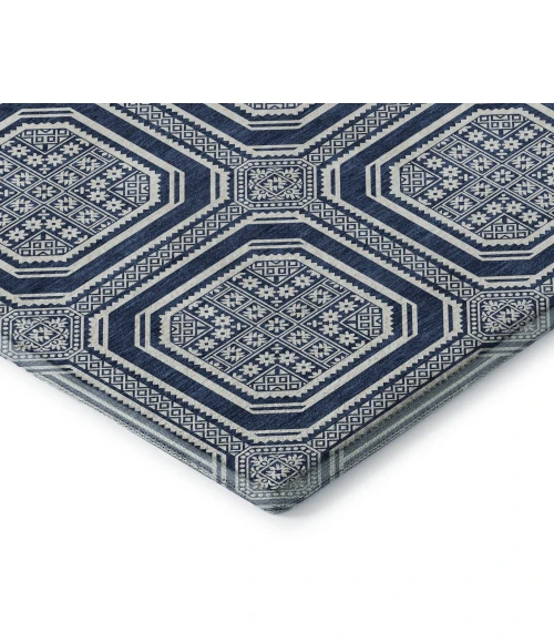 Addison Mayfield Blue AMF1451 - 8ft. Round Rug