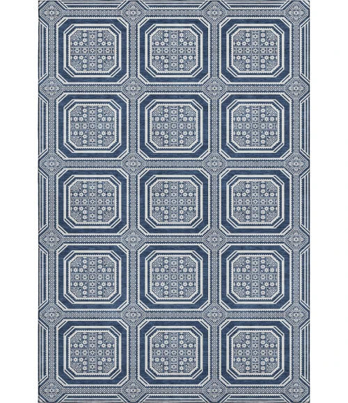 Addison Mayfield Blue AMF1451 - 8ft. Round Rug