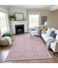 Addison Mayfield Pink AMF1451 - 8ft. Round Rug