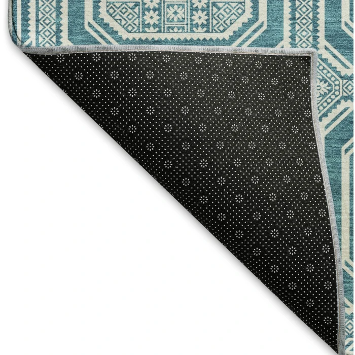 Addison Mayfield Teal AMF1451 - 8ft. Round Rug