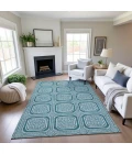 Addison Mayfield Teal AMF1451 5ft. x 7ft. 6in. Rect. Rug