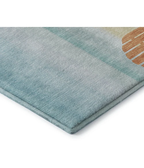 Addison Mayfield Blue AMF146 - 8ft. Round Rug