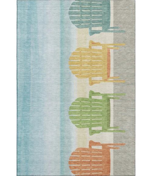 Addison Mayfield Blue AMF146 - 8ft. Round Rug