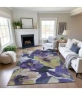 Addison Mayfield Purple AMF1487 - 8ft. Round Rug