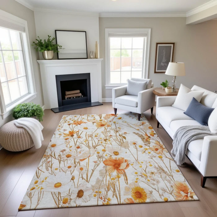 Addison Mayfield Ivory AMF1500 - 8ft. Round Rug