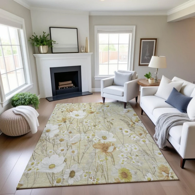 Addison Mayfield Gold AMF1500 2ft. 3in. x 7ft. 6in. Rect. Rug
