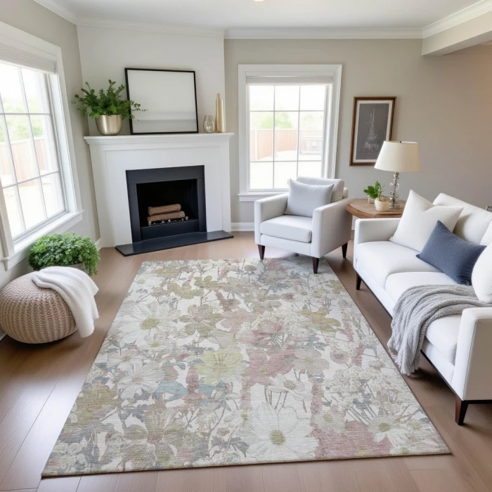 Addison Mayfield Ivory AMF1506 - 8ft. Round Rug