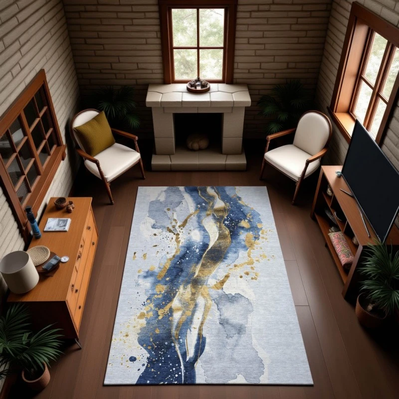 Addison Mayfield Blue AMF1523 8ft. x 10ft. Rect. Rug