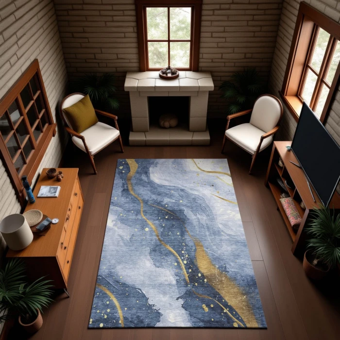 Addison Mayfield Blue AMF1529 8ft. x 10ft. Rect. Rug