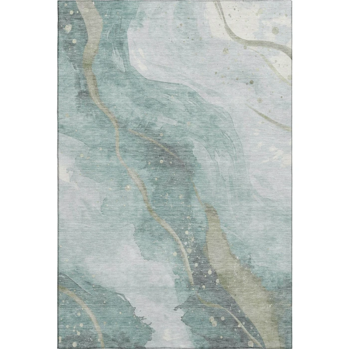 Addison Mayfield Teal AMF1529 - 8ft. Round Rug