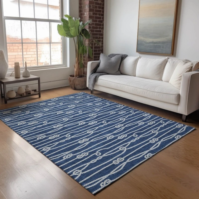Addison Mayfield Blue AMF152 - 8ft. Round Rug