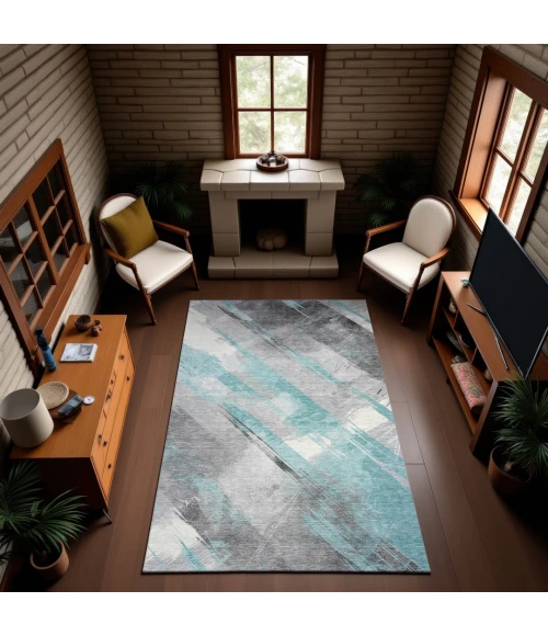 Addison Mayfield Teal AMF1535 9ft. x 12ft. Rect. Rug