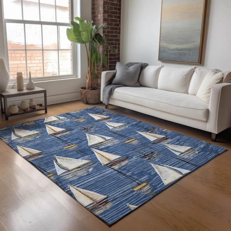 Addison Mayfield Blue AMF153 5ft. x 7ft. 6in. Rect. Rug