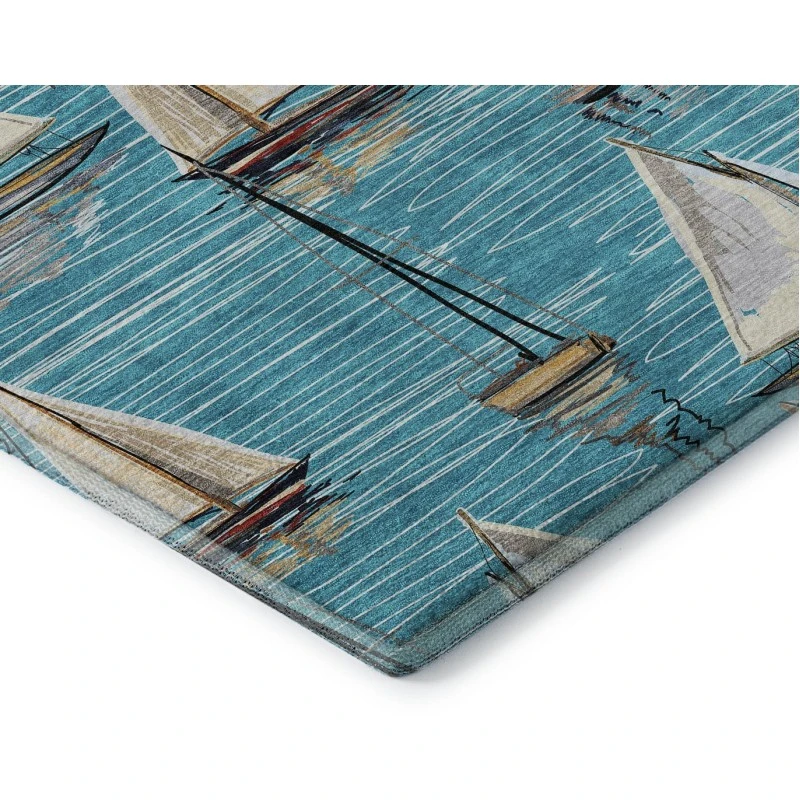 Addison Mayfield Teal AMF153 2ft. 3in. x 7ft. 6in. Rect. Rug