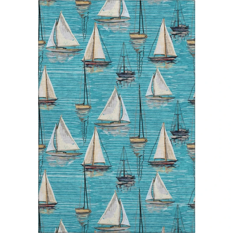 Addison Mayfield Teal AMF153 2ft. 3in. x 7ft. 6in. Rect. Rug