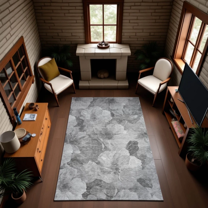 Addison Mayfield Gray AMF1542 - 8ft. Round Rug
