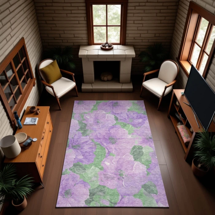 Addison Mayfield Purple AMF1542 - 8ft. Round Rug