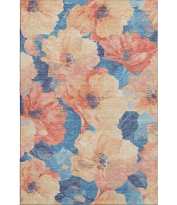 Addison Mayfield Orange AMF1542 - 8ft. Round Rug