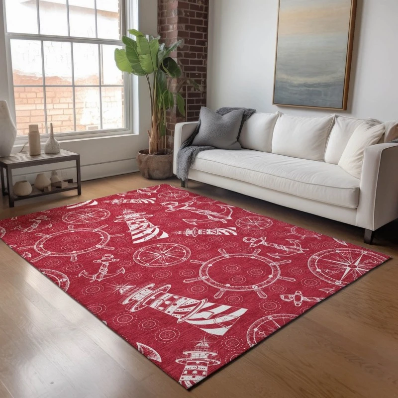 Addison Mayfield Red AMF154 - 8ft. Round Rug