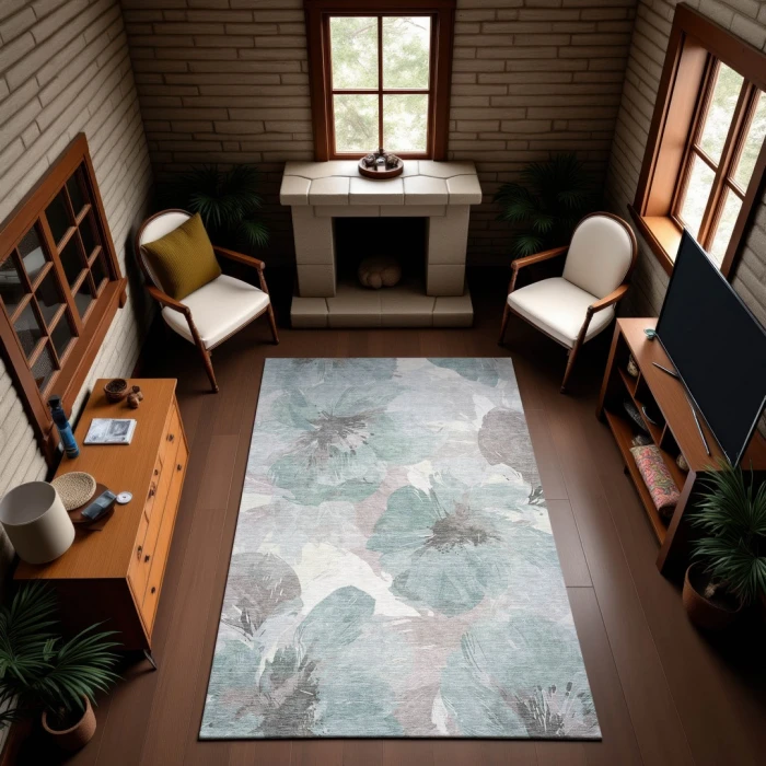 Addison Mayfield Blue AMF1554 - 8ft. Round Rug