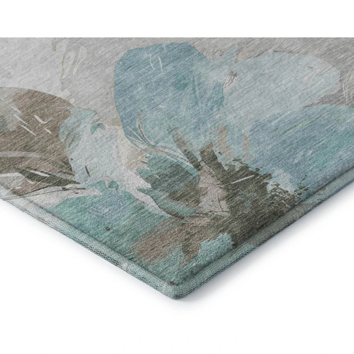 Addison Mayfield Teal AMF1554 - 8ft. Round Rug