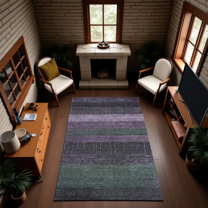 Addison Mayfield Purple AMF1568 - 8ft. Round Rug