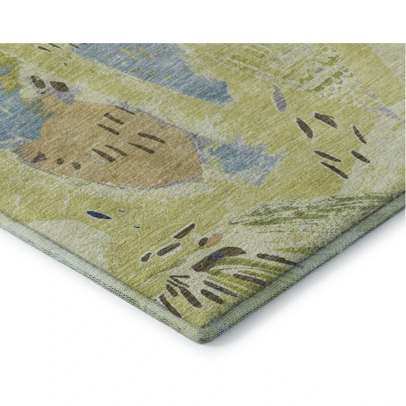 Addison Mayfield Green AMF1573 - 8ft. Round Rug