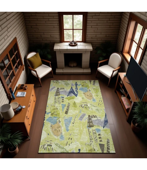 Addison Mayfield Green AMF1573 2ft. 3in. x 7ft. 6in. Rect. Rug