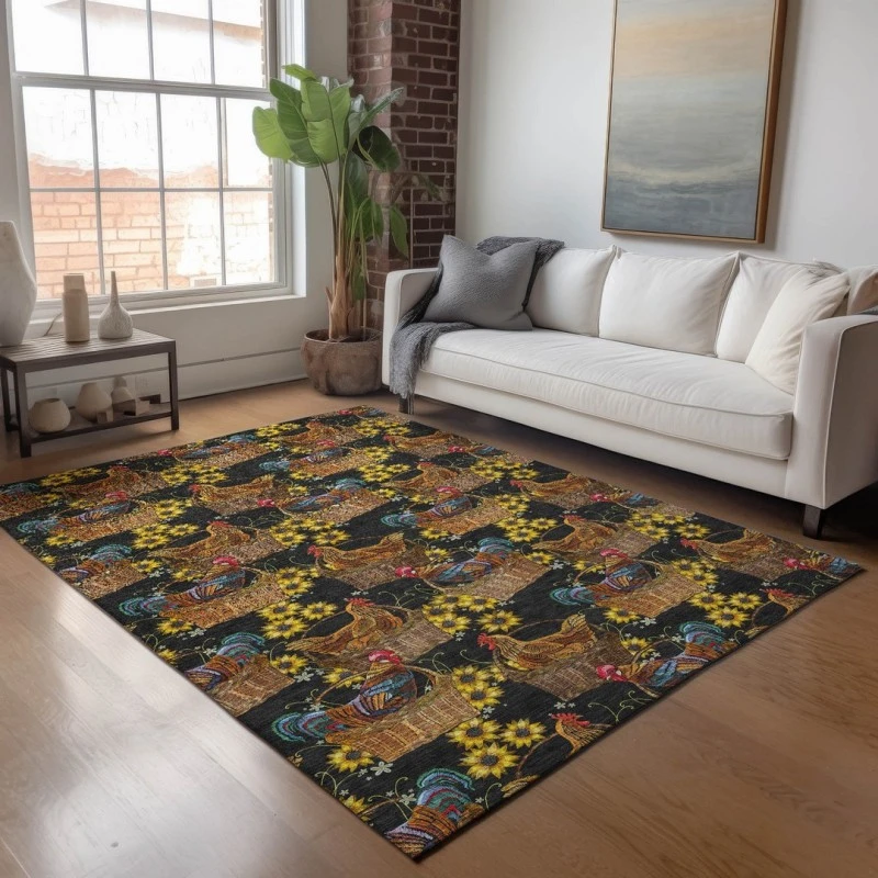 Addison Mayfield black AMF157 5ft. x 7ft. 6in. Rect. Rug