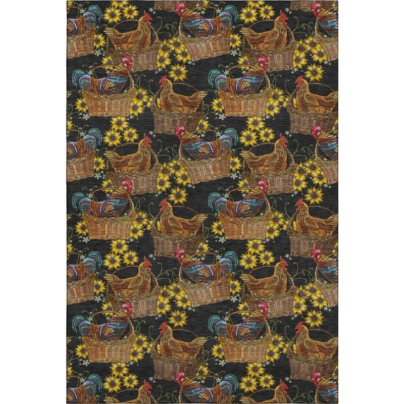 Addison Mayfield black AMF157 5ft. x 7ft. 6in. Rect. Rug