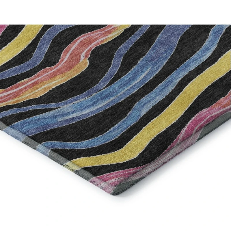 Addison Mayfield Black AMF1581 2ft. 3in. x 7ft. 6in. Rect. Rug