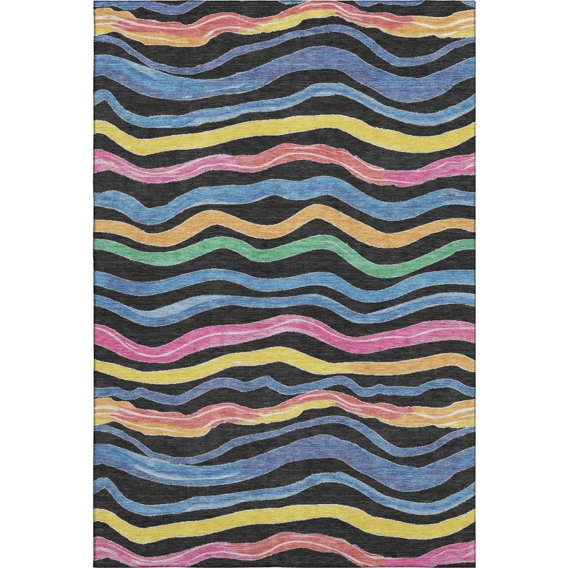 Addison Mayfield Black AMF1581 2ft. 3in. x 7ft. 6in. Rect. Rug
