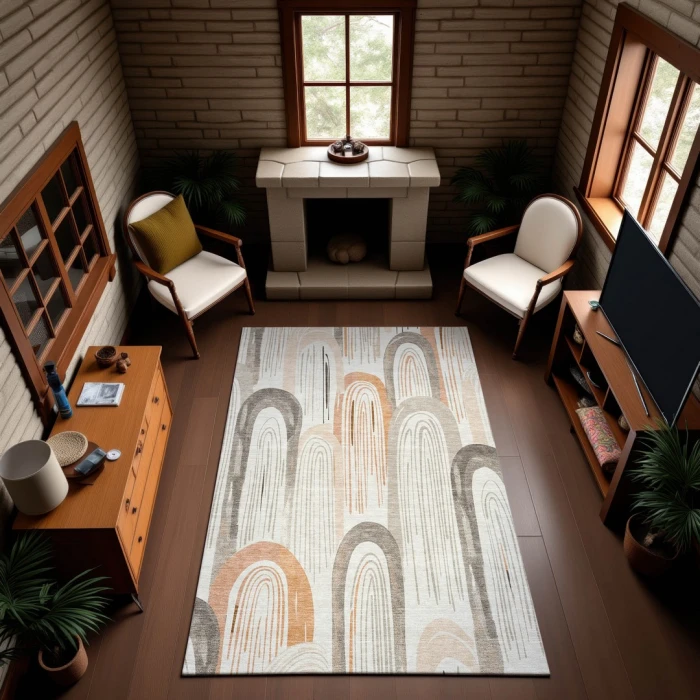 Addison Mayfield Ivory AMF1588 - 8ft. Round Rug