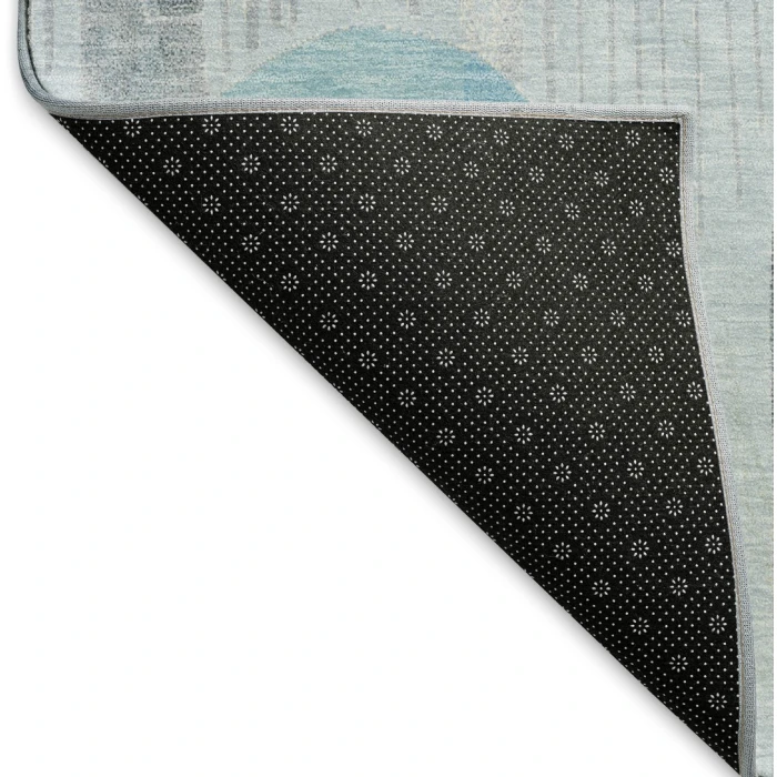 Addison Mayfield Blue AMF1588 - 8ft. Round Rug