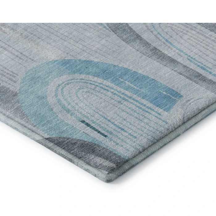 Addison Mayfield Blue AMF1588 - 8ft. Round Rug