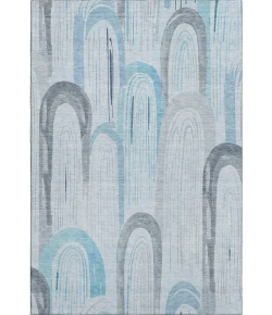 Addison Mayfield Blue AMF1588 - 8ft. Round Rug
