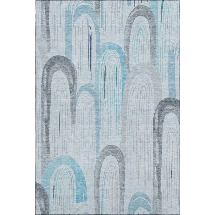 Addison Mayfield Blue AMF1588 - 8ft. Round Rug