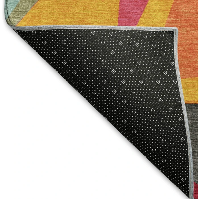 Addison Mayfield Orange AMF1609 - 8ft. Round Rug