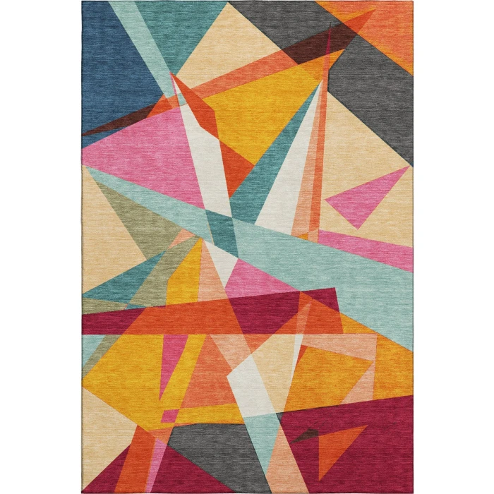 Addison Mayfield Orange AMF1609 - 8ft. Round Rug
