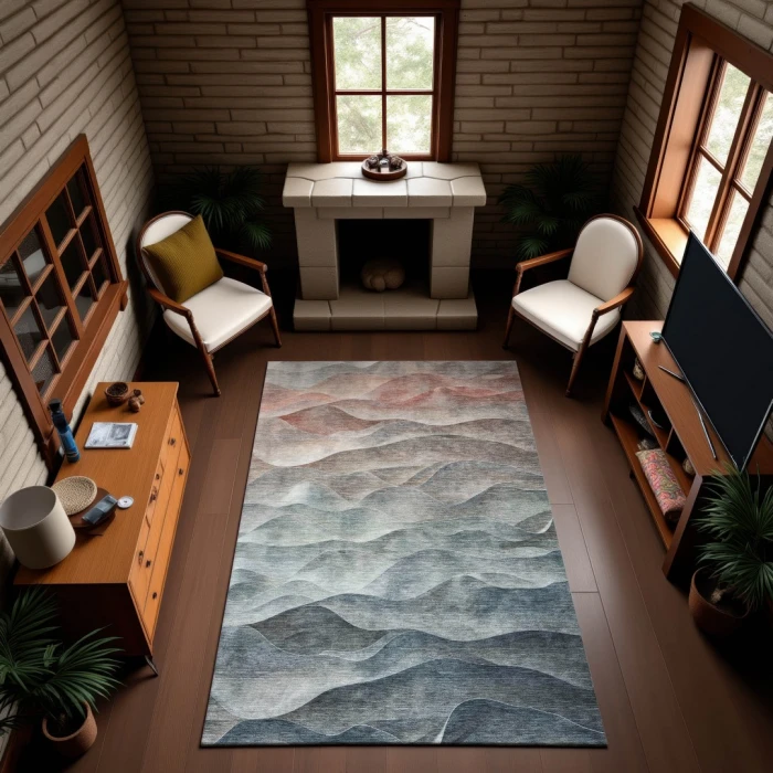 Addison Mayfield Teal AMF1618 2ft. 3in. x 7ft. 6in. Rect. Rug