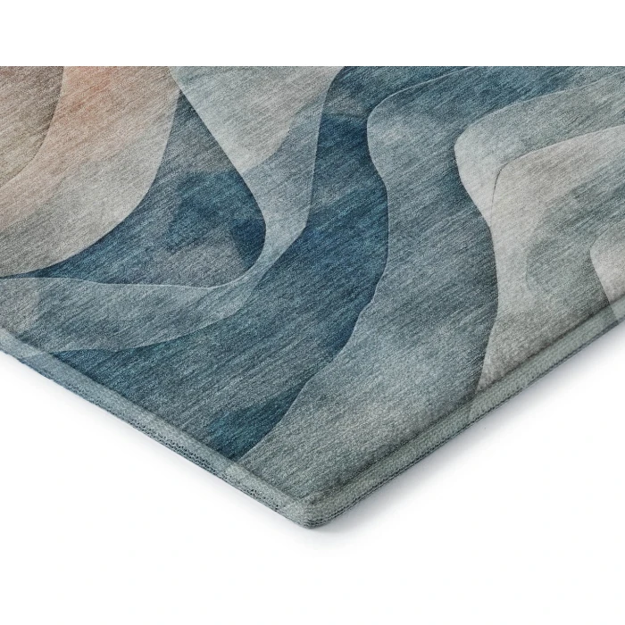Addison Mayfield Teal AMF1619 - 8ft. Round Rug